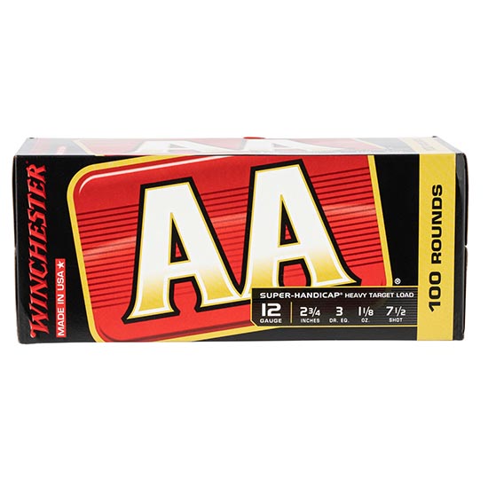 WIN AA SUPER HANDICAP 12GA 1-1/8OZ #7.5 100/2 - Ammunition